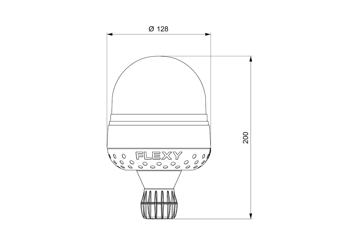 LED Rundumkennleuchte VEGA FLEXY AUTOBLOK rotierend gelb